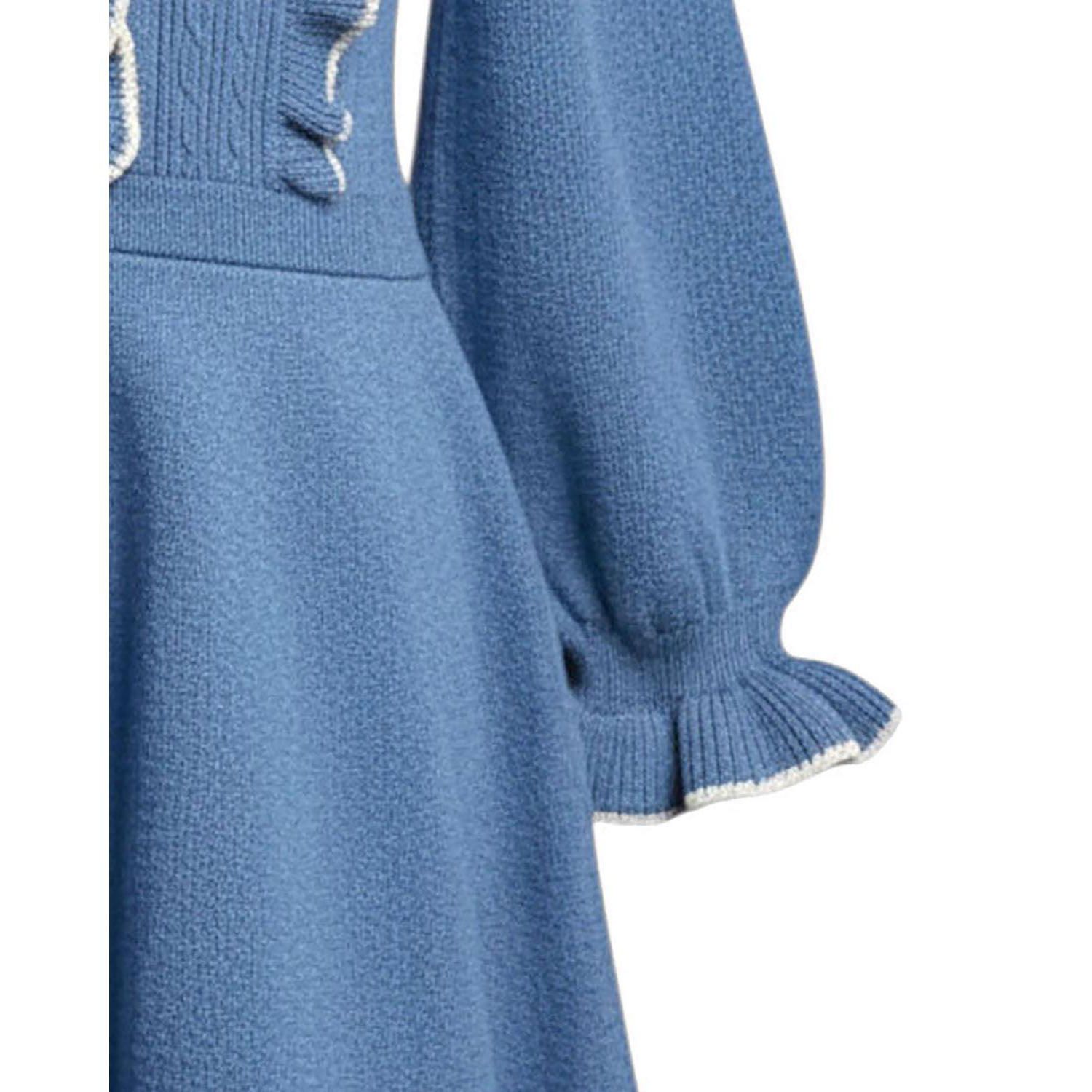 Little and Big Girl's (6-12) Ruffle Bodice Sweater Dress