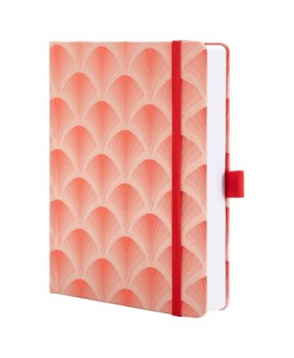 A5 Lined Fabric Journal Notebook Thick Paper Elastic Closure Pen Loop Back Pocket
