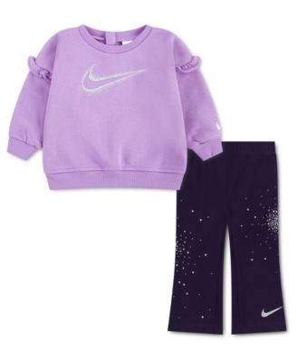 Baby Girls' Ruffle Long-Sleeve Flare Top and Leggings, 2-Piece Set