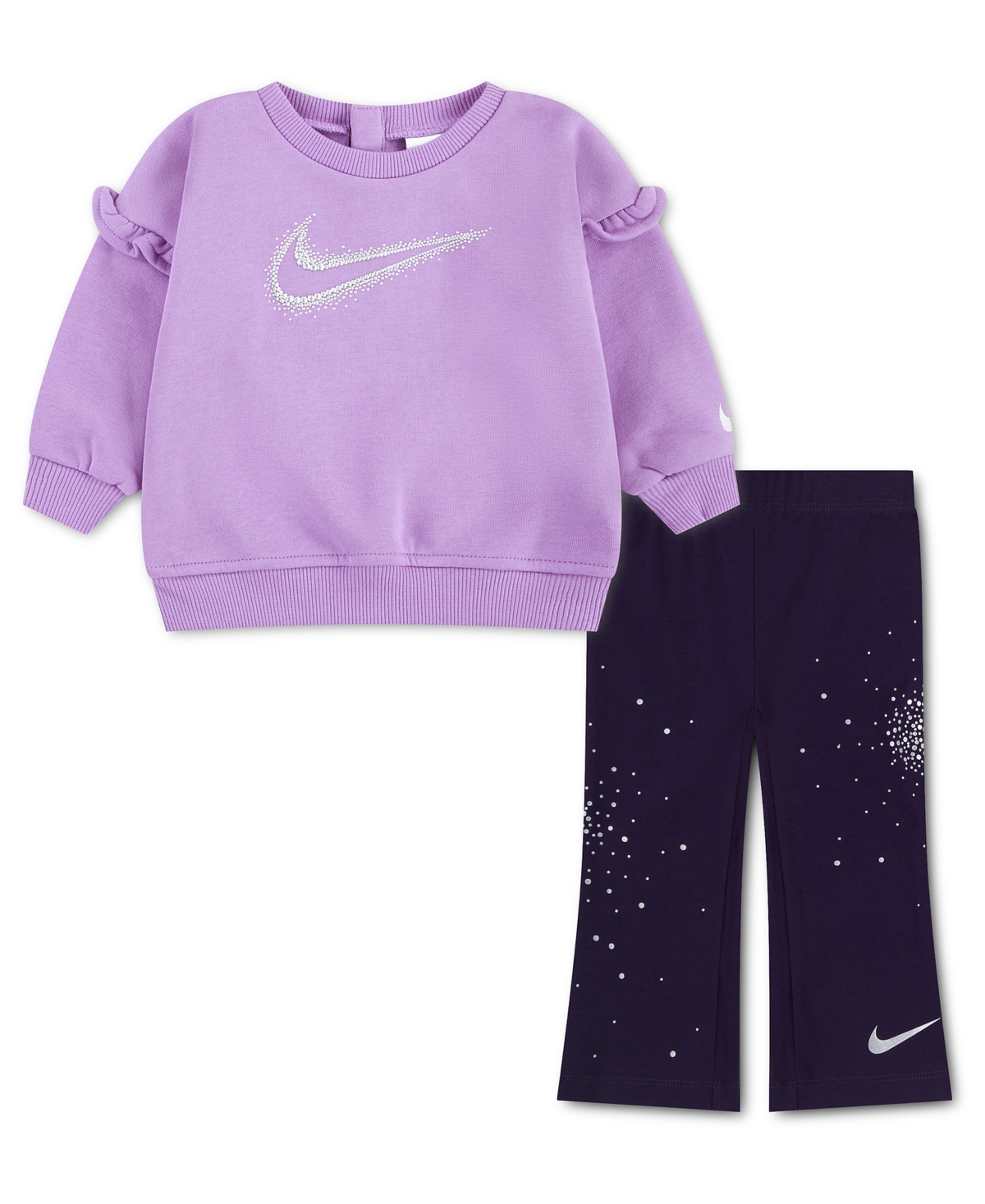 Nike Baby Girls' Ruffle Long-Sleeve Flare Top and Leggings, 2-Piece Set