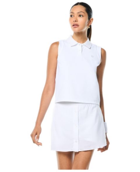 Женское поло Sergio Tacchini Nilda Sleeveless Regular-Fit Polo, цвет: Яркий белый