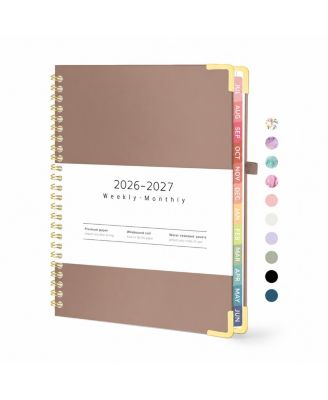 Academic Planner Hardcover Weekly Monthly Organizer with Tabs