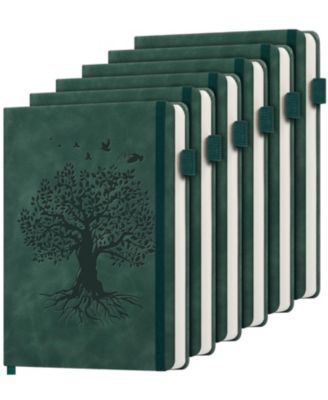 Hardcover Lined Journal Notebook Thick Paper Lay Flat Elastic Closure Ribbon Bookmark