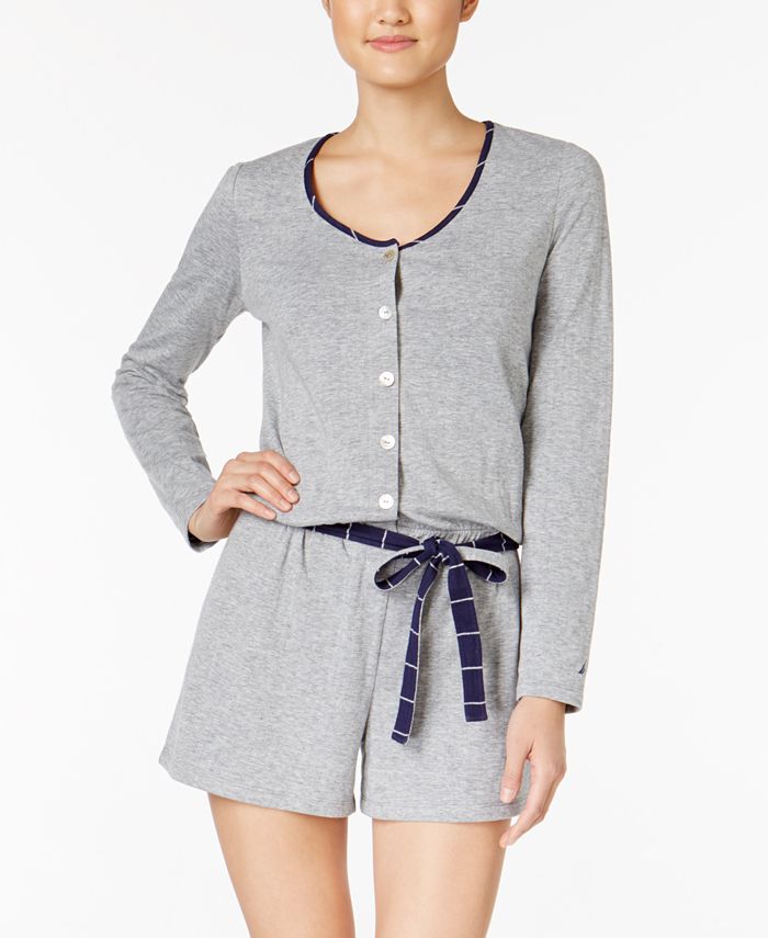 Nautica Knit Pajama Romper Macy's
