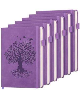 Hardcover Lined Journal Notebook Thick Paper Lay Flat Elastic Closure Ribbon Bookmark