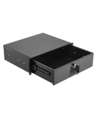 3U Rack Mount Sliding Drawer 50 lb Load Lockable Server Cabinet Case