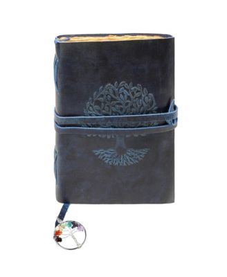 Leather Journal Tree of Life 7 Chakra Bookmark Handmade Deckle Edge Pages Travel Diary Notebook