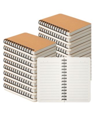 Spiral Lined Notebooks Bulk Pocket Hardcover Journal Travel School Office Supplies