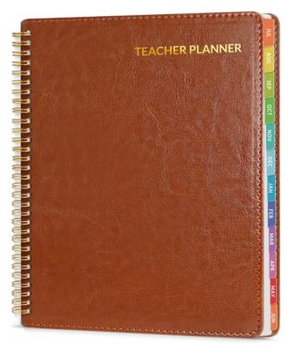Academic Year Teacher Planner 7 Period Lesson Book Monthly Weekly Planning Pages