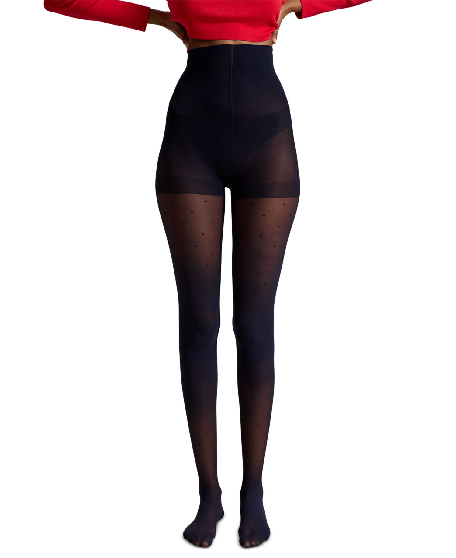 Women's Swiss Dot Seamless 20-Denier Tights