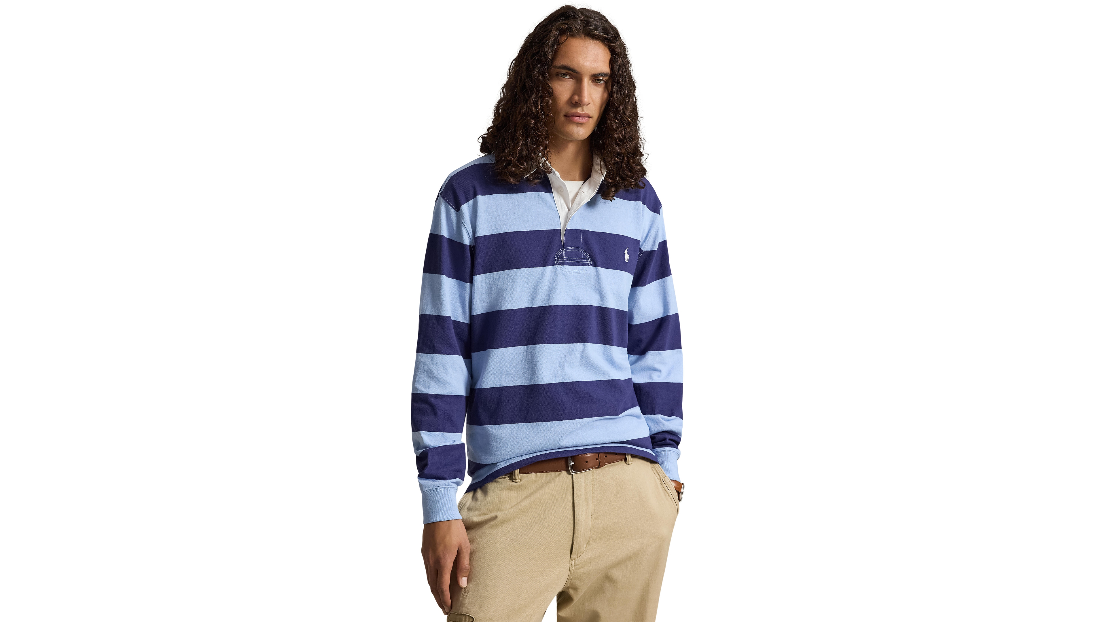 Polo Ralph Lauren Men's Big & Tall The Iconic Striped Rugby Shirt