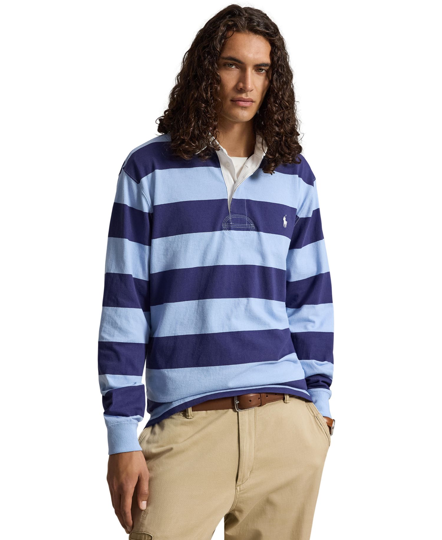 Men's Big & Tall The Iconic Striped Rugby Shirt