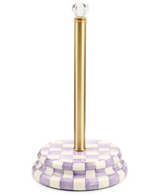 Violet Check Paper Towel Holder