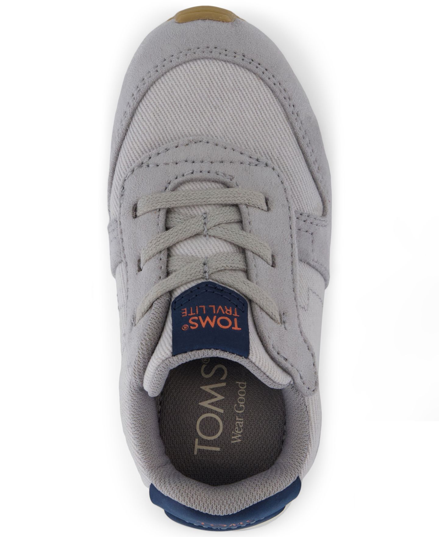 Кроссовки TOMS Trvl Lite Retro Low-Top Adjustable Strap Sneakers для малышей, цвет: Серый винтажный — фото 4