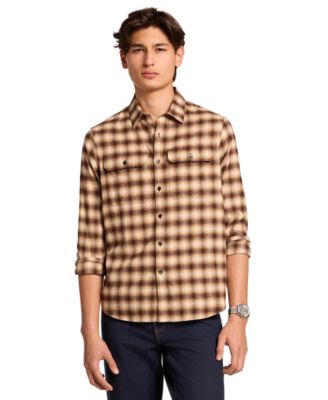 Men's Plaid Brushed Cotton-Twill Shirt