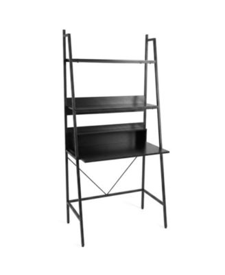 71 Inch High Freestanding Laptop Desk with Open Shelves