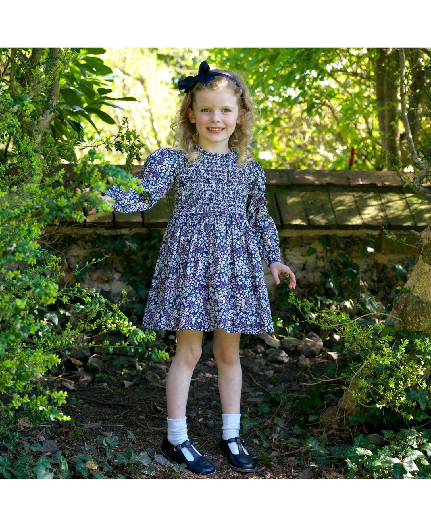 Toddler Girls' 2T-5T Wild Floral Long-Sleeve Fit & Flare Dress
