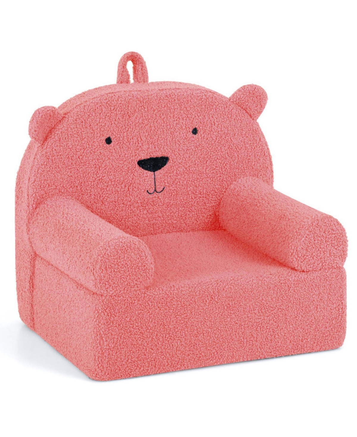 Gouun Kids Bear Foam Couch with Soft Teddy Fleece Cover