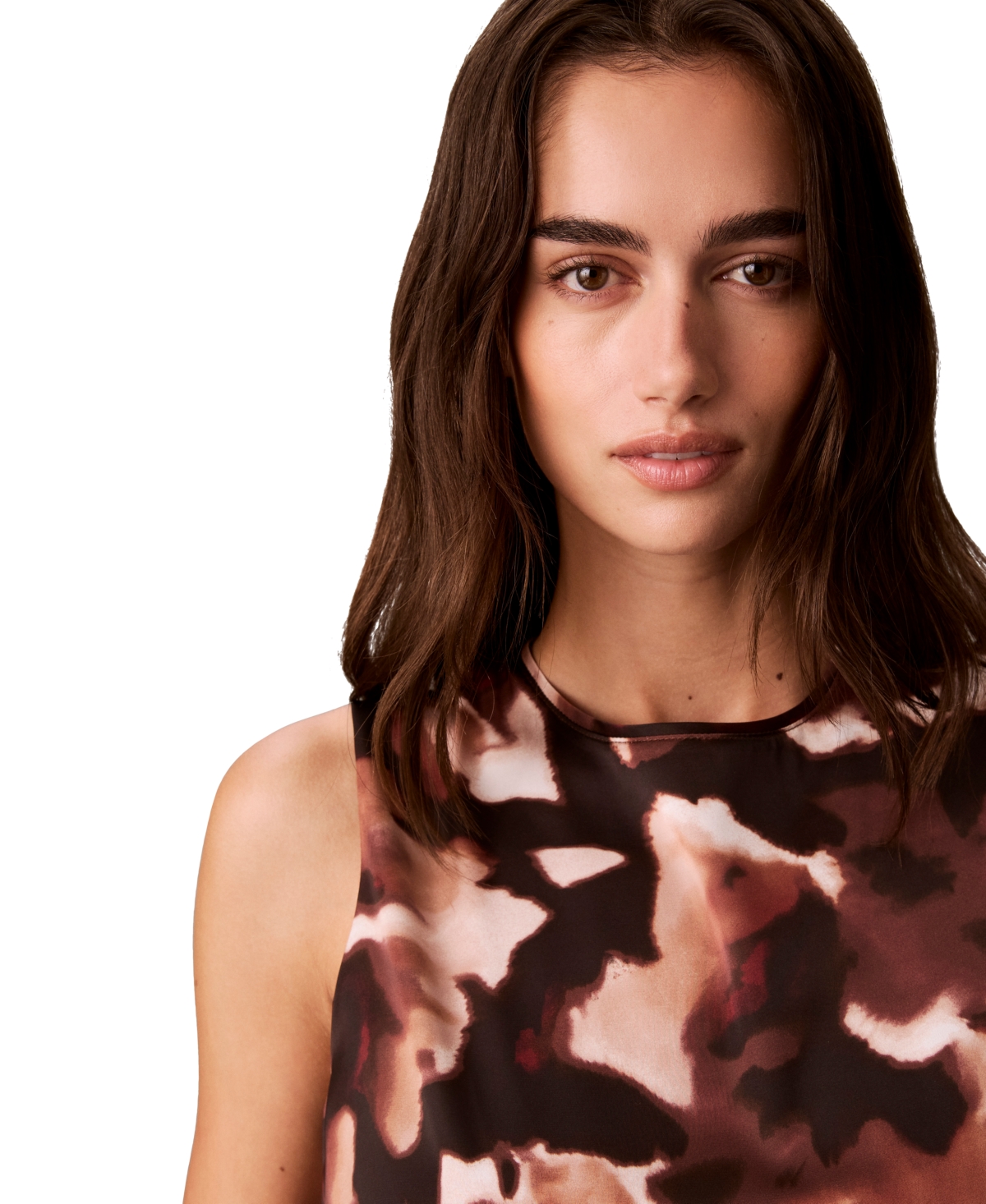 Calvin Klein Women's Sleeveless Crewneck Floral-Print Tank