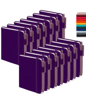 Mini Hardcover Lined Journals Notebooks Bulk With Pen Holder For School Business