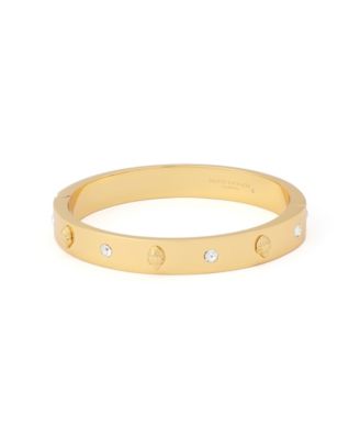 Gold-Tone Brass Glass Crystal Signature Eagle Bangle Bracelet