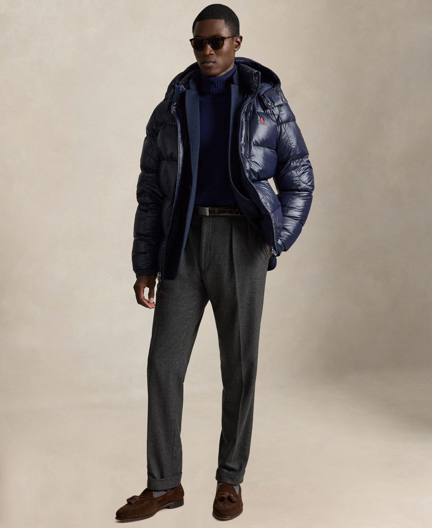 Мужская куртка Polo Ralph Lauren The Gorham Glossed Down, цвет: Тёмно-синий — фото 2