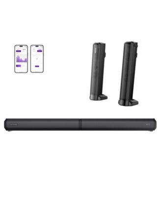 2.2ch Sound Bar for Smart TV, Peak Power 100W, 2-in-1 Detachable Soundbar for TV, Bluetooth 5.3 TV Sound Bar, App, Apollo S40