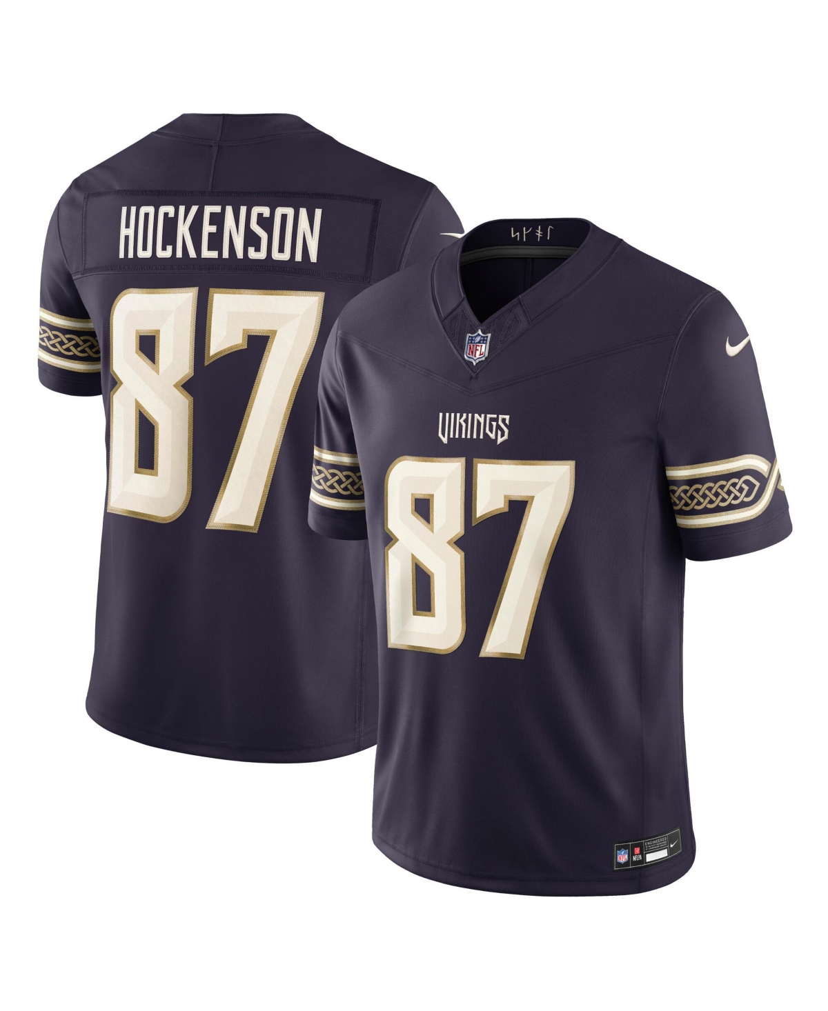 Nike Men's T.j. Hockenson Purple Minnesota Vikings 2026 Rivalries Collection Vapor F.u.s.e Stitched Limited Jersey