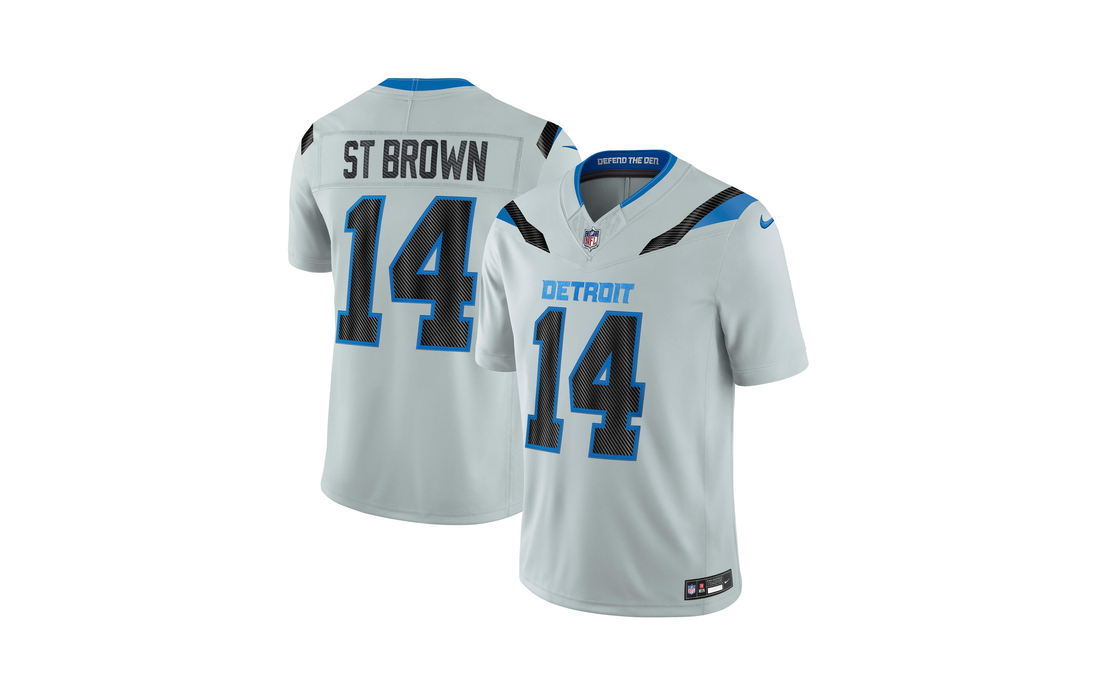 Nike Men's Amon-Ra St. Brown Silver Detroit Lions 2026 Rivalries Collection Vapor F.u.s.e Stitched Limited Jersey