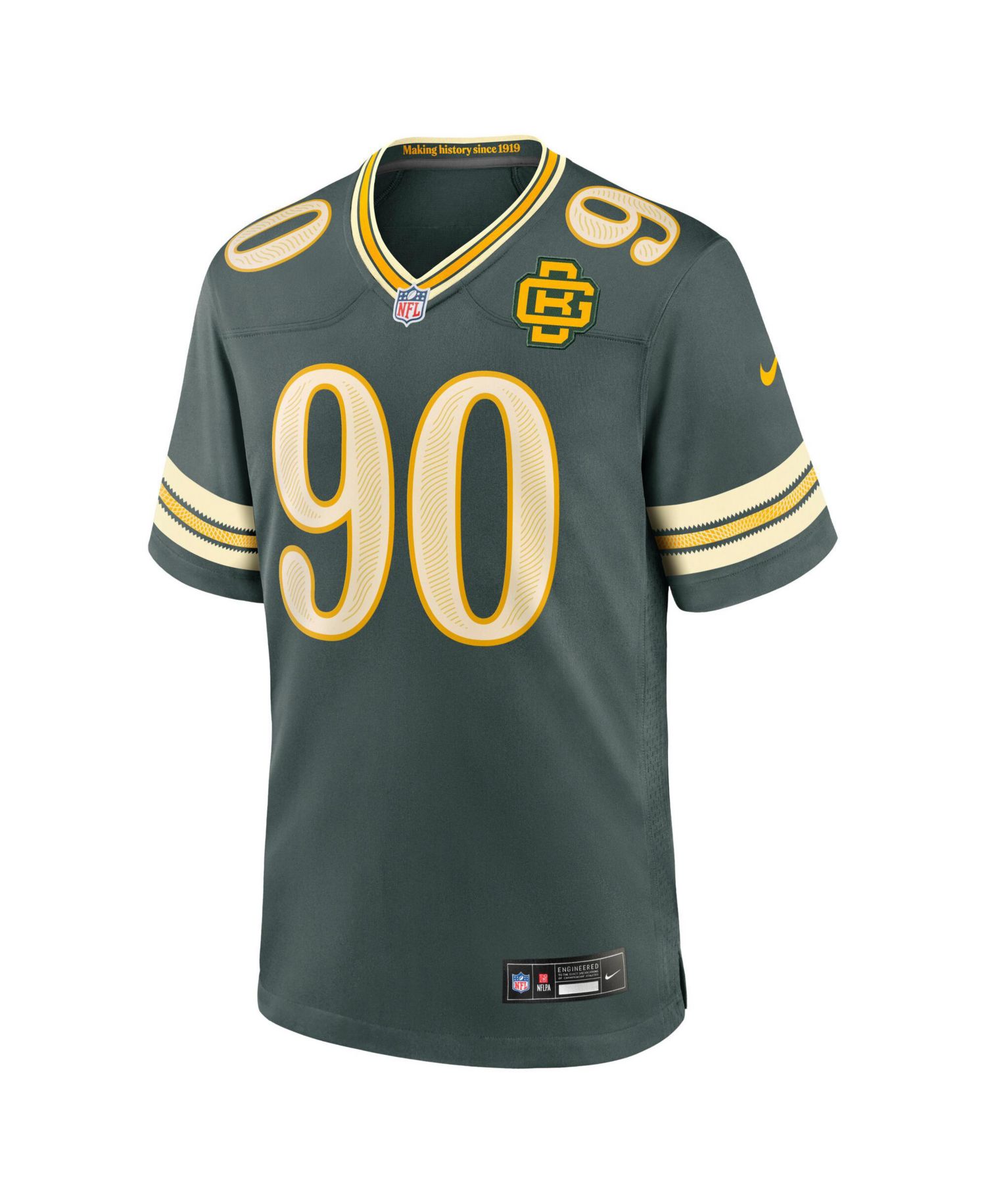 Men's Lukas Van Ness Green Bay Packers 2026 Rivalries Collection Game Jersey