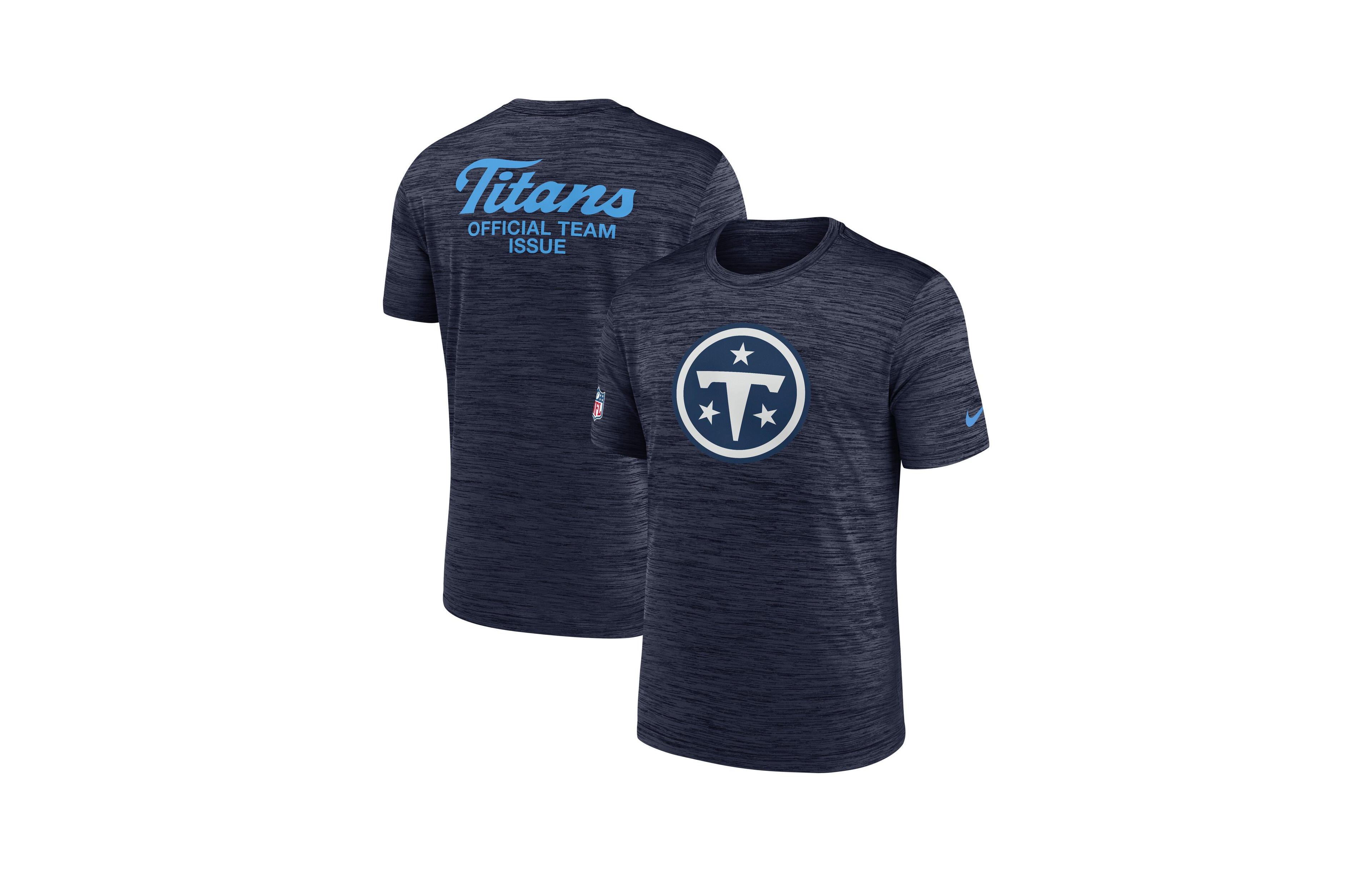 Nike Men's Navy Tennessee Titans 2026 Rivalries Collection Sideline Velosity T-Shirt