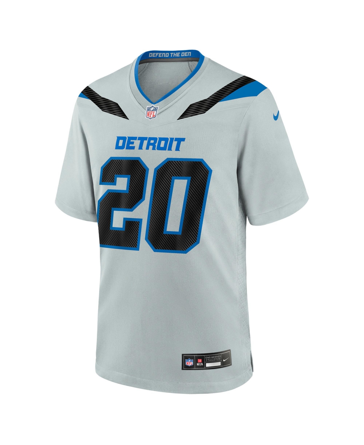 Nike Men's Barry Sanders Silver Detroit Lions 2026 Rivalries Collection Game Jersey