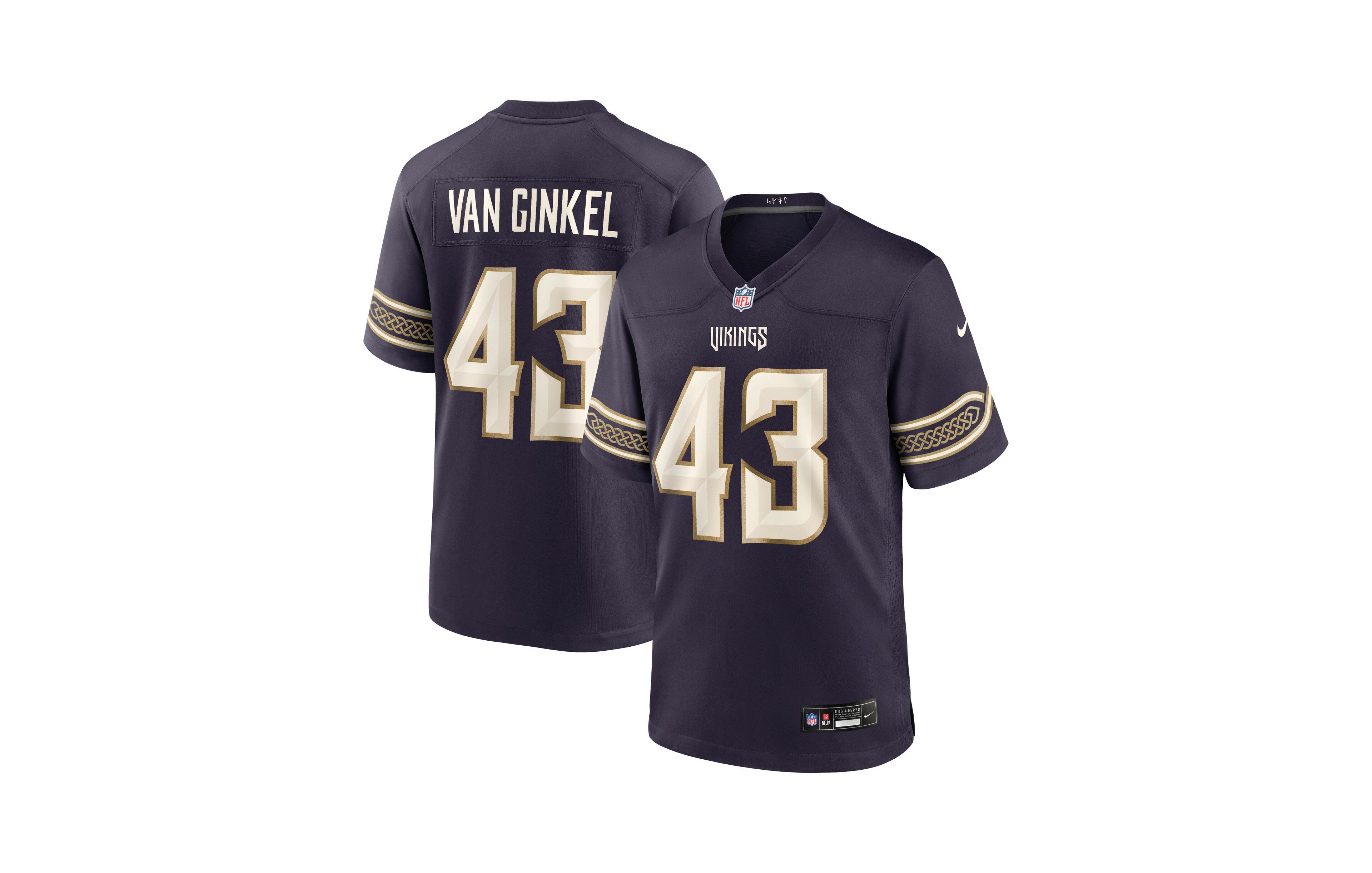 Nike Men's Andrew Van Ginkel Purple Minnesota Vikings 2026 Rivalries Collection Game Jersey