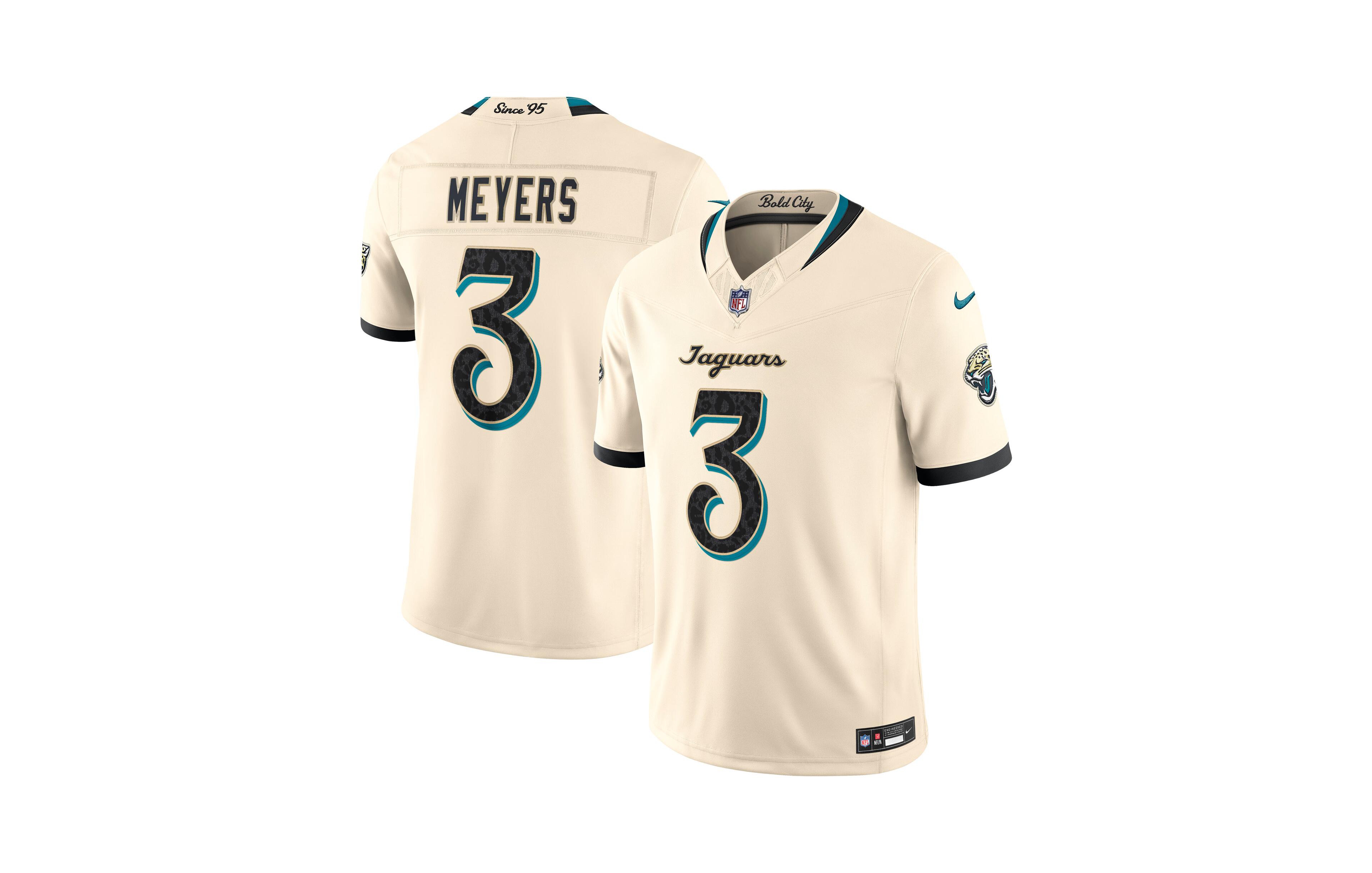 Nike Men's Jakobi Meyers Natural Jacksonville Jaguars 2026 Rivalries Collection Vapor F.u.s.e Stitched Limited Jersey