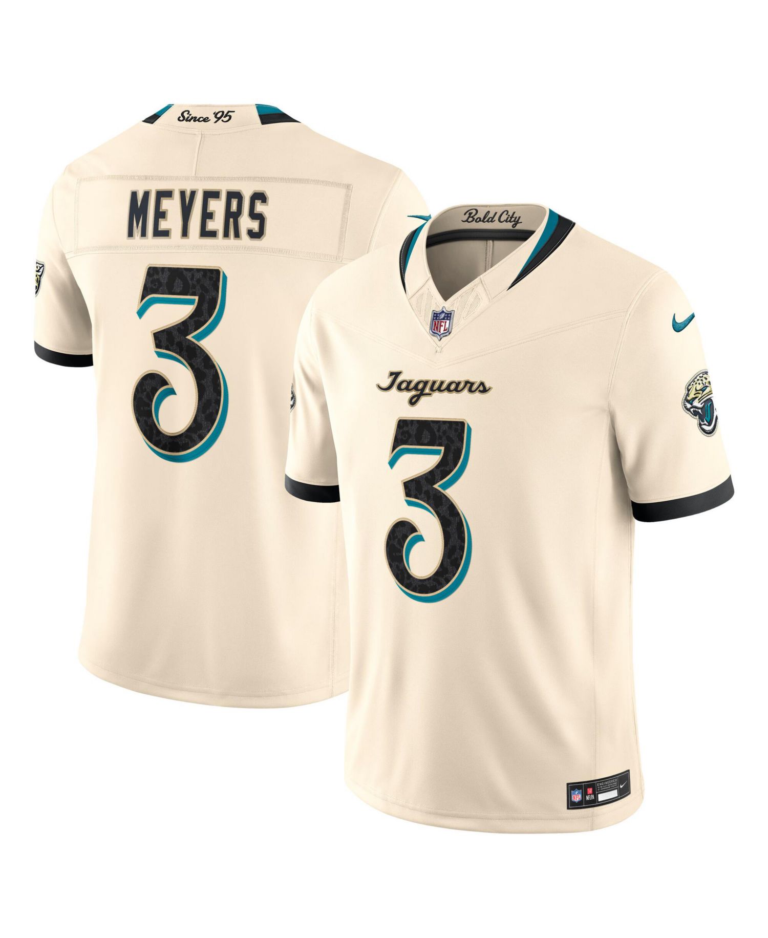 Men's Jakobi Meyers Natural Jacksonville Jaguars 2026 Rivalries Collection Vapor F.U.S.E Stitched Limited Jersey
