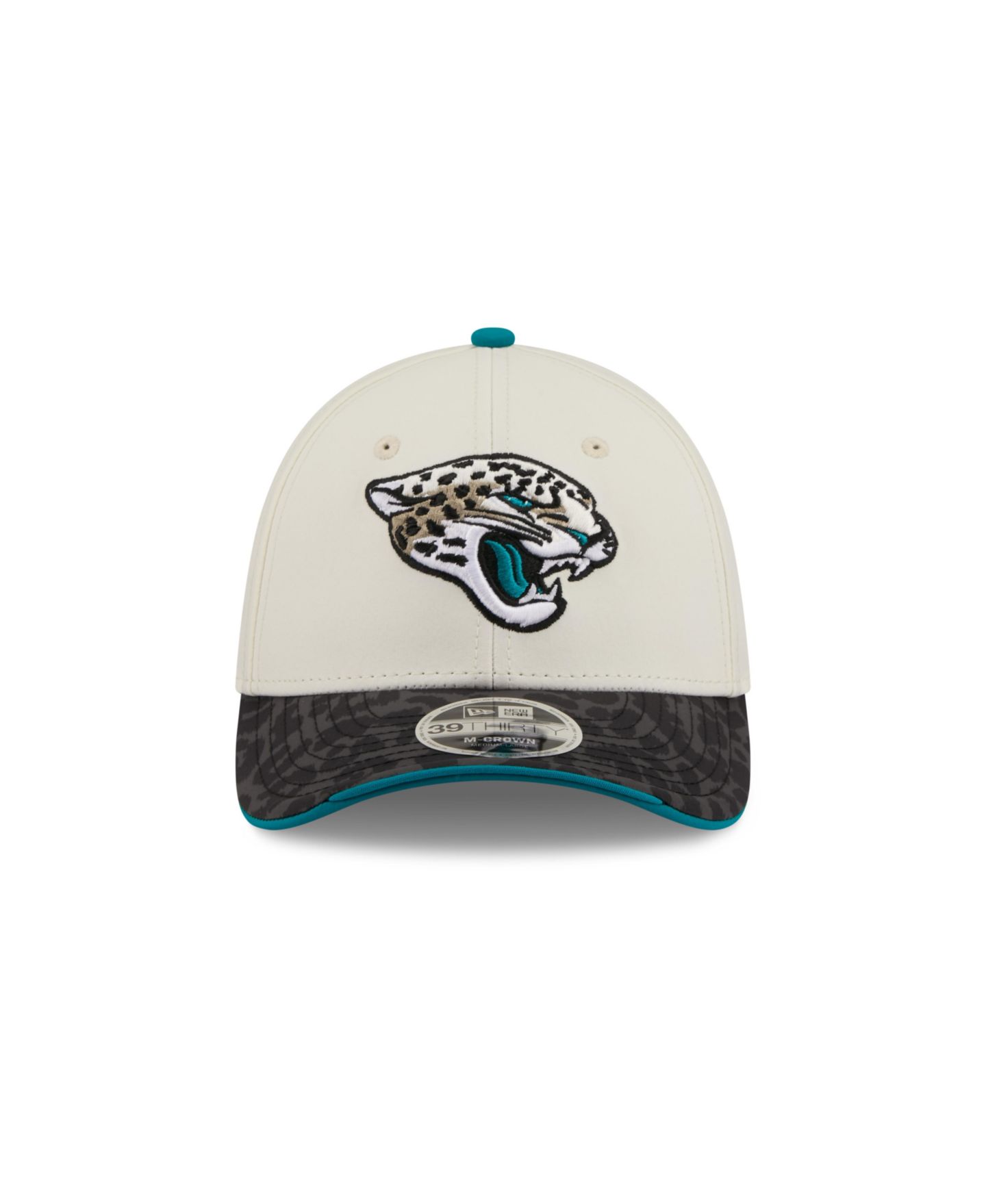 Мужская кепка New Era Cream/Black Jacksonville Jaguars 2026 Rivalries Collection 39THIRTY Flex Hat — фото 4