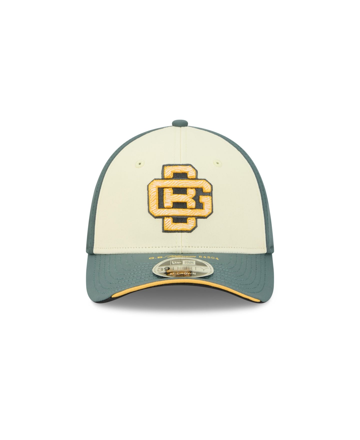 Мужская кепка New Era Cream Green Bay Packers 2026 Rivalries Collection 39THIRTY Flex Hat — фото 4