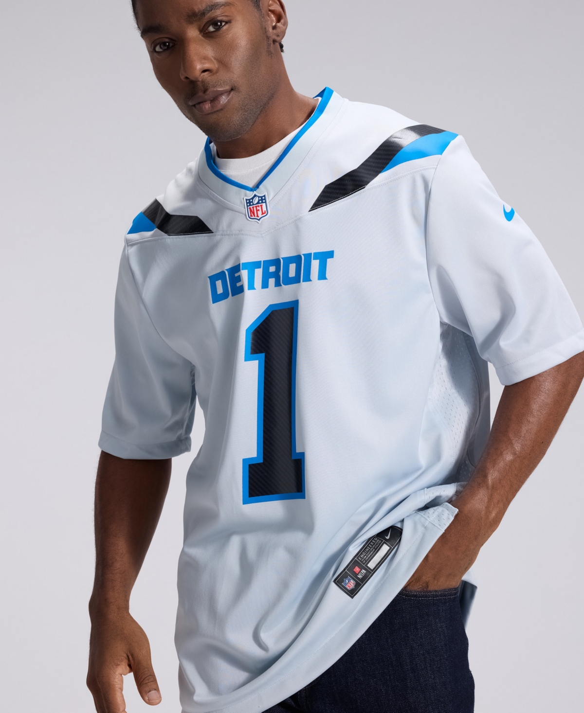 Nike Men's Jameson Williams Silver Detroit Lions 2026 Rivalries Collection Game Jersey