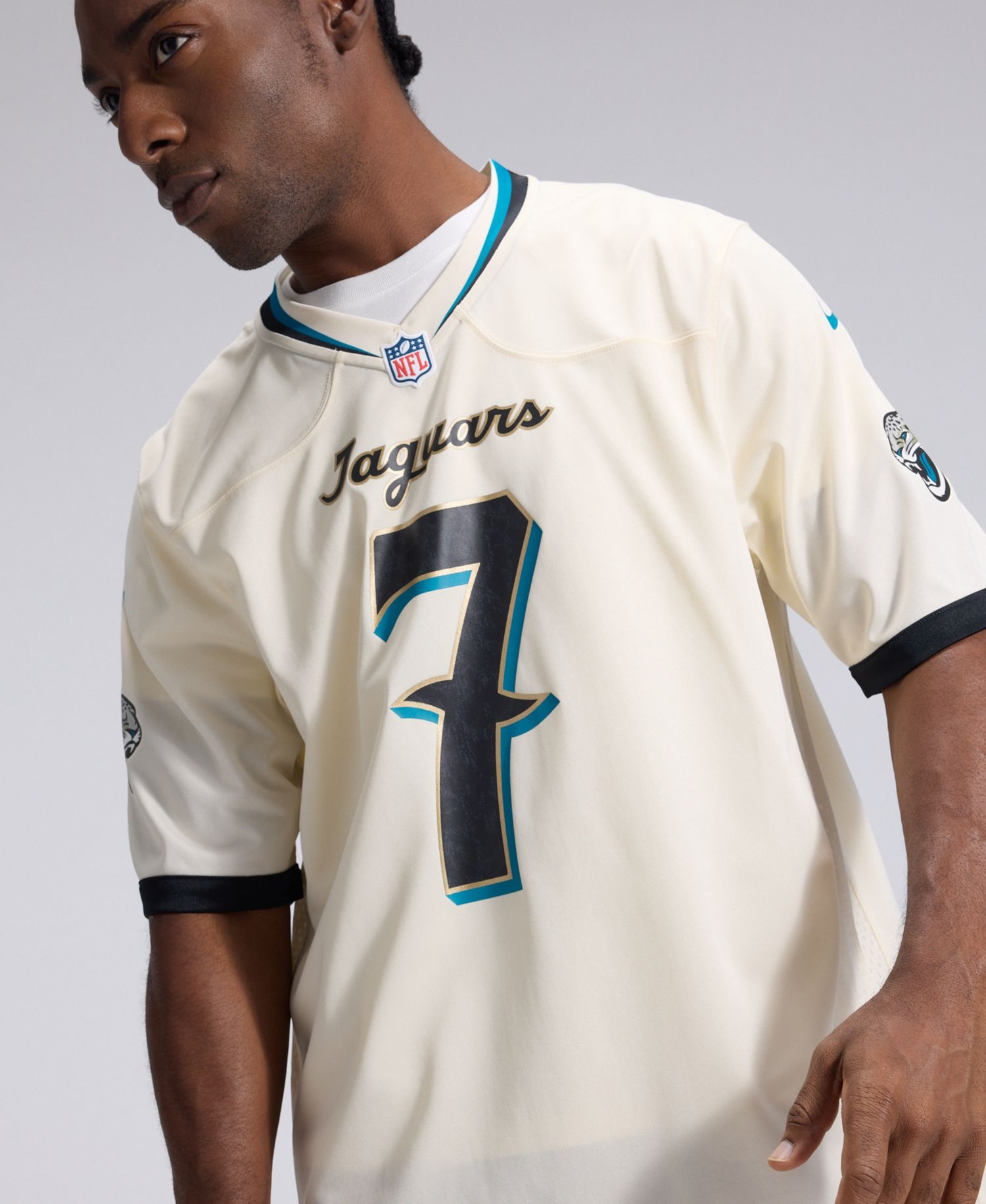 Men's Brian Thomas Jr. Natural Jacksonville Jaguars 2026 Rivalries Collection Game Jersey