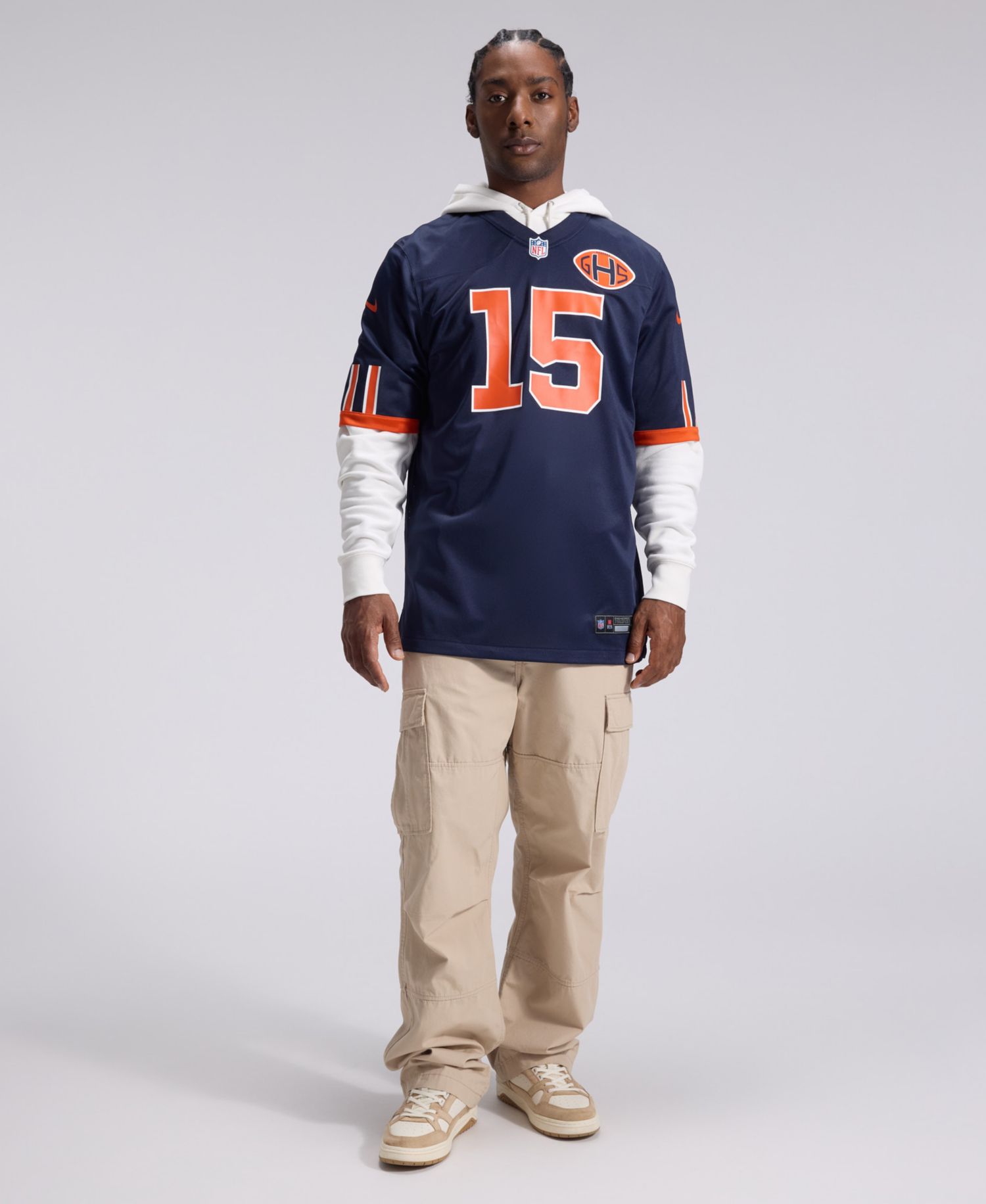 Men's Rome Odunze Navy Chicago Bears 2026 Rivalries Collection Game Jersey