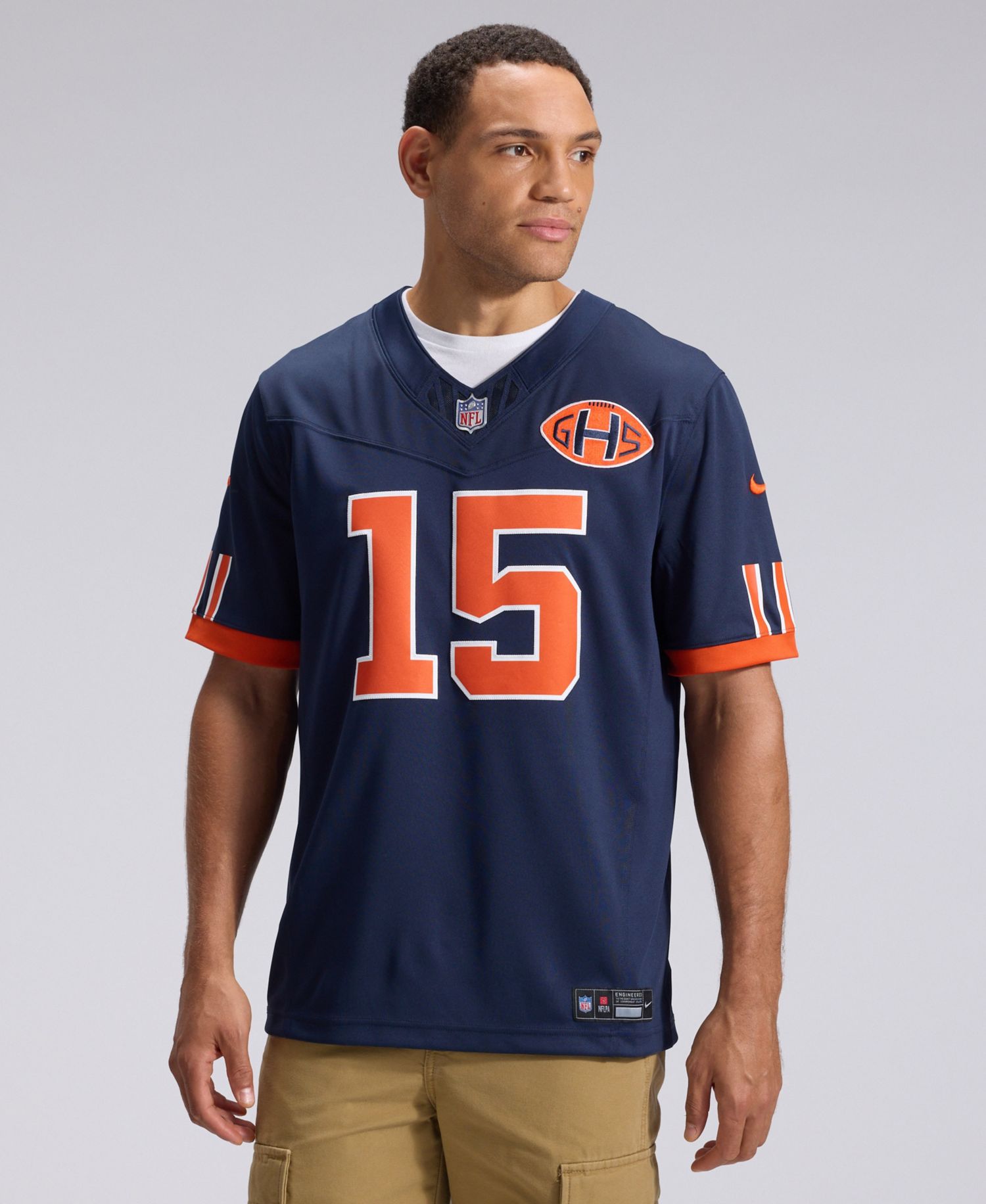 Men's Rome Odunze Navy Chicago Bears 2026 Rivalries Collection Vapor F.U.S.E Stitched Limited Jersey