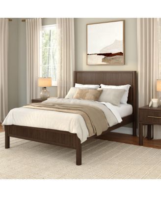 Sera Fluted Full Bed, Blonde