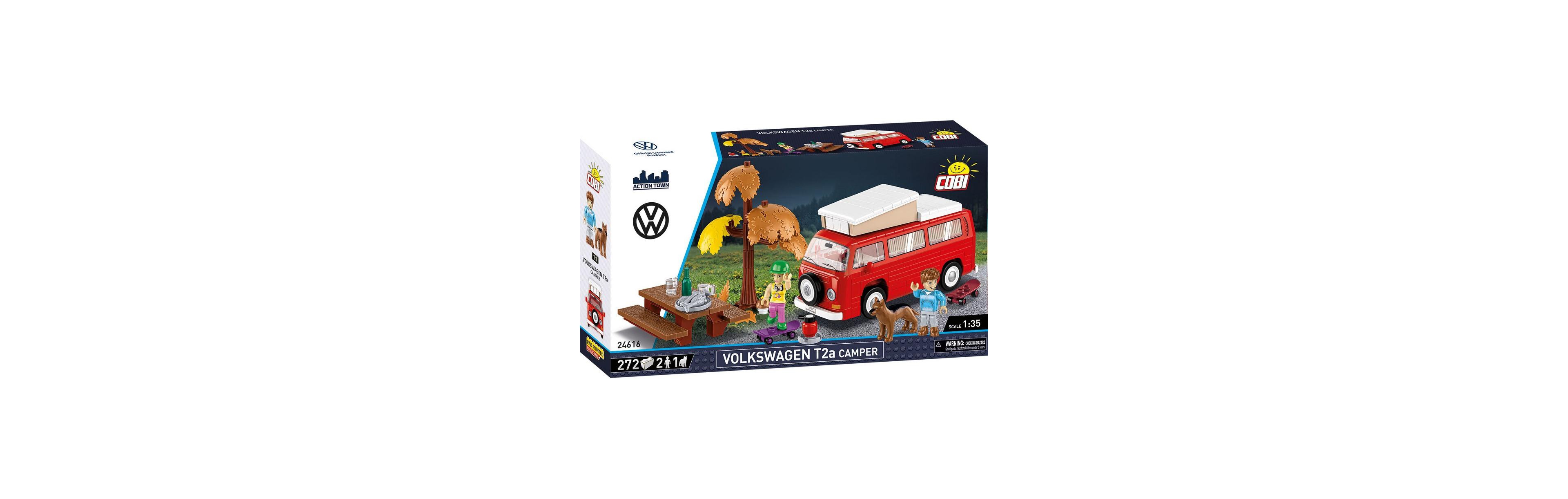 Cobi Action Town Volkswagen T2A Camper 272-Piece Building Set, Ages 8+