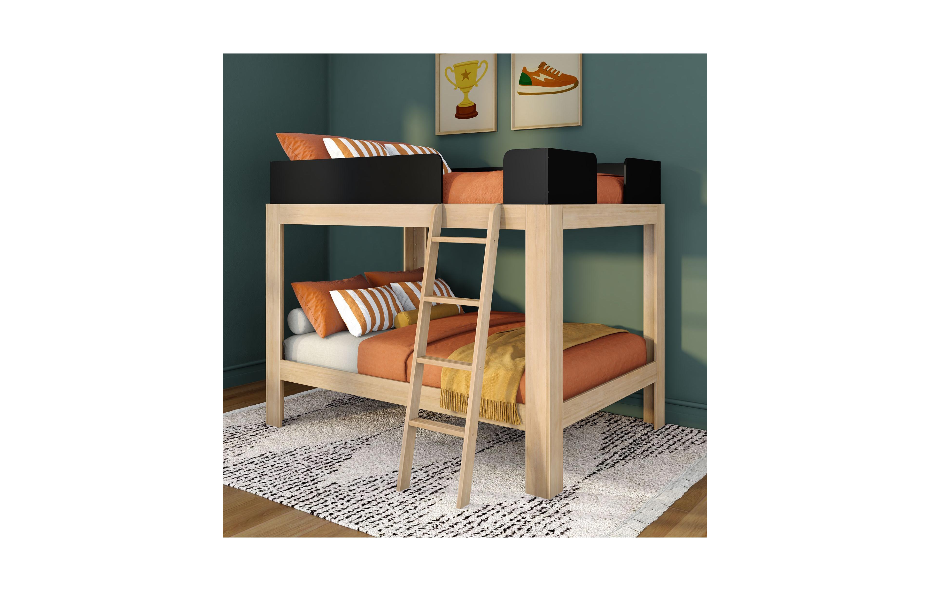 Max & Lily Mid-Century Modern Full Over Bunk Bed