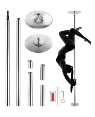 Professional Spinning and Static Dance Pole 45 mm Stainless Steel Adjustable 88 to 108 in for Home and Studio