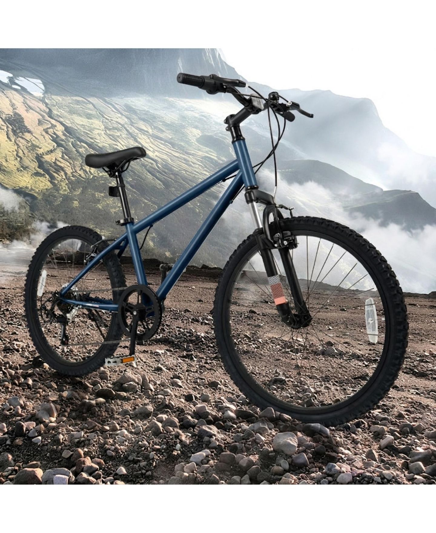 Детская игрушка HONGGE 24-Inch Youth Mountain Bike with Front-Suspension Fork, Shimano 6-Speed, and Adjustable Fit, Ages 8+, цвет: Тёмно-синий — фото 10