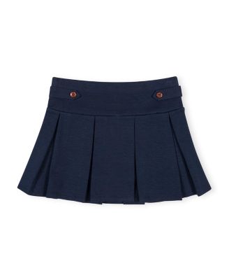 Little and Big Girls' ( 6 to 12 ) Ponte Pleated Button Tab Skirt