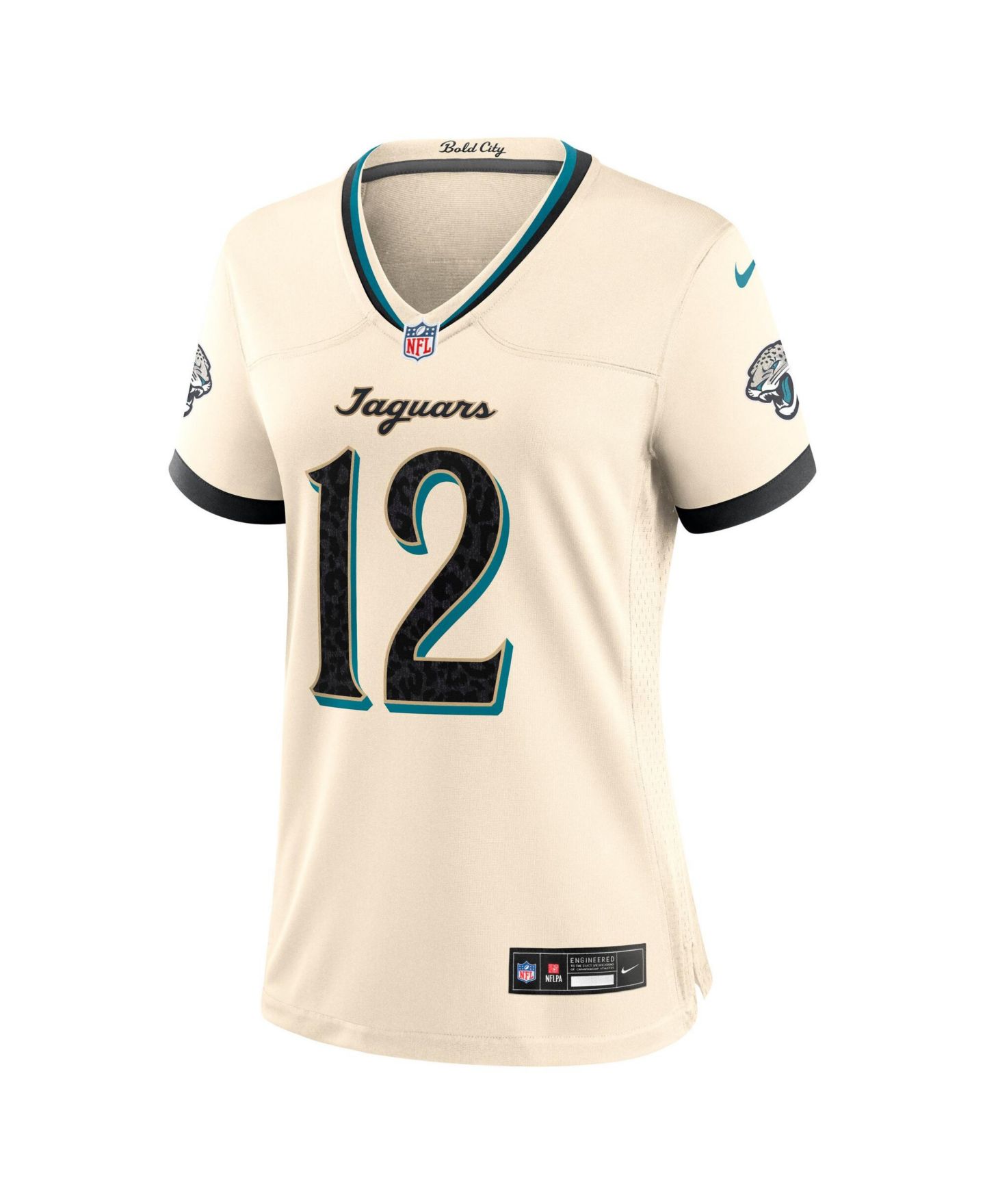 Женский топ Nike Travis Hunter Natural Jacksonville Jaguars 2026 Rivalries Collection Game Jersey — фото 2
