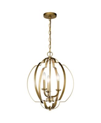 Voleta 16 1/2" Wide Natural Brass 3-Light Pendant