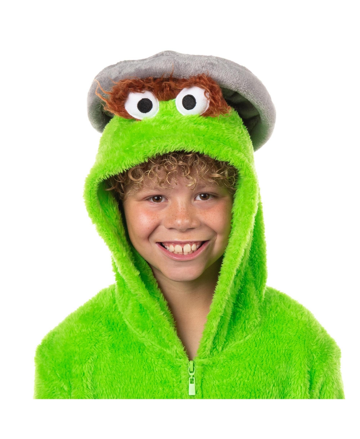 Sesame Street Union Suit Oscar The Grouch Kigurumi Lounge Pajamas (14/16)